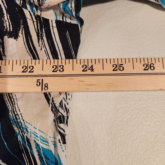 Chico's Wrinkle Resistant Multicolor Abstract Button Up Blouse Size 3 (XL 16) - Picture 8 of 9